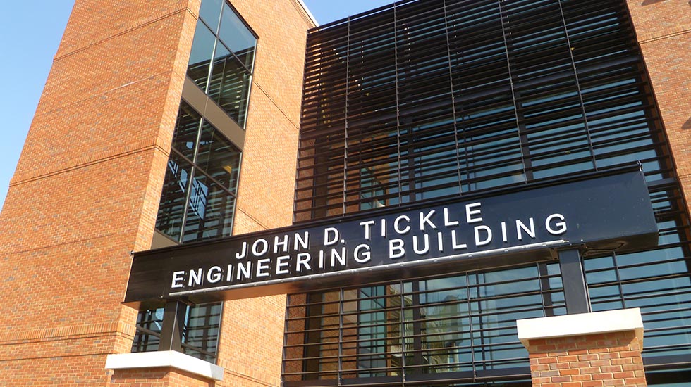 Exterior of Tickle Engineering Building